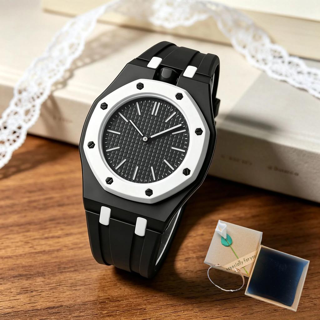 Orologio al Quarzo Unisex con Cinturino Colorato in Silicone per Donna Uomo Moda da Polso