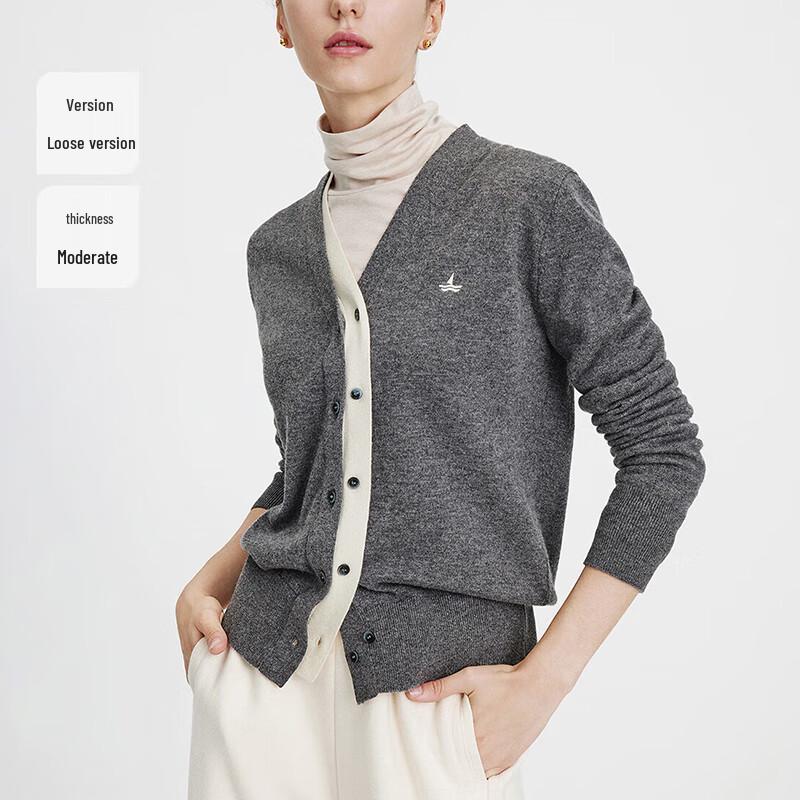 Navigare Women's Casual Lambswool Cardigan Sweater