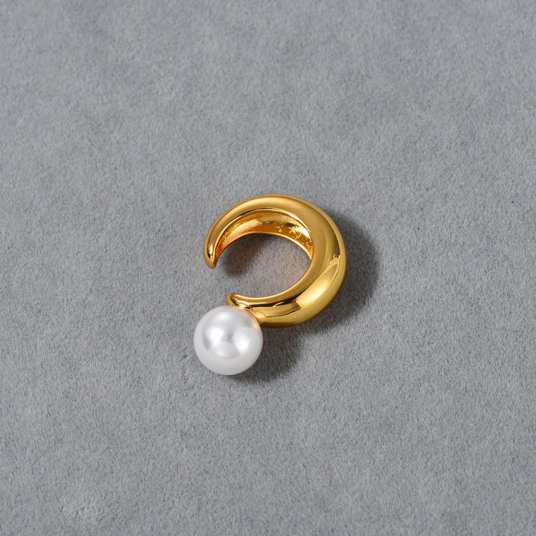 Нишевый Дизайн Простые Ретро Жемчужные Клипсы для Ушей Женские Без Проколов Ушей Клипсы на Хрящ Уха Личность Темперамент Клипсы на Мочку Уха Серьги