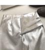 Silver High-Waist Leather Mini Skirt: Anti-Exposure, Korean Style, Versatile for Spring/Autumn, 2025 Women's Fashion