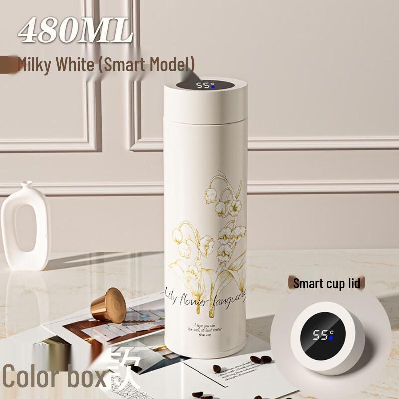 TLAKEHO Smart Lily of the Valley Insulated Bottle with Temp Display