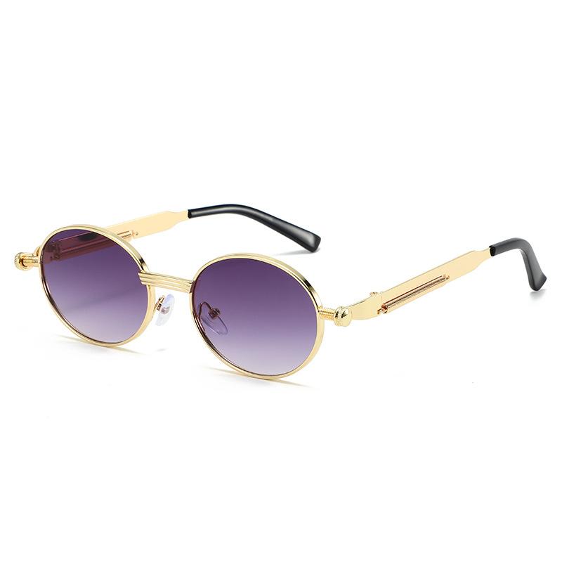 Retro Small Round Frame Personalized Sunglasses Women's Uv-protective Fashionable Party Glasses Sunglasses For The Beach 8476