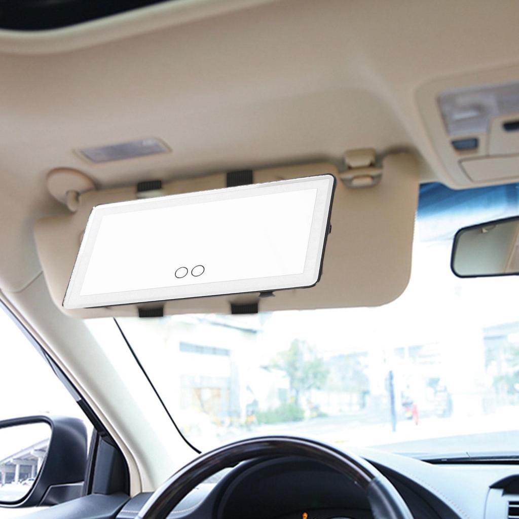 Car Sun Visor Vanity Mirror 3 Light Modes Travel Makeup Rechargeable Valentine Gift