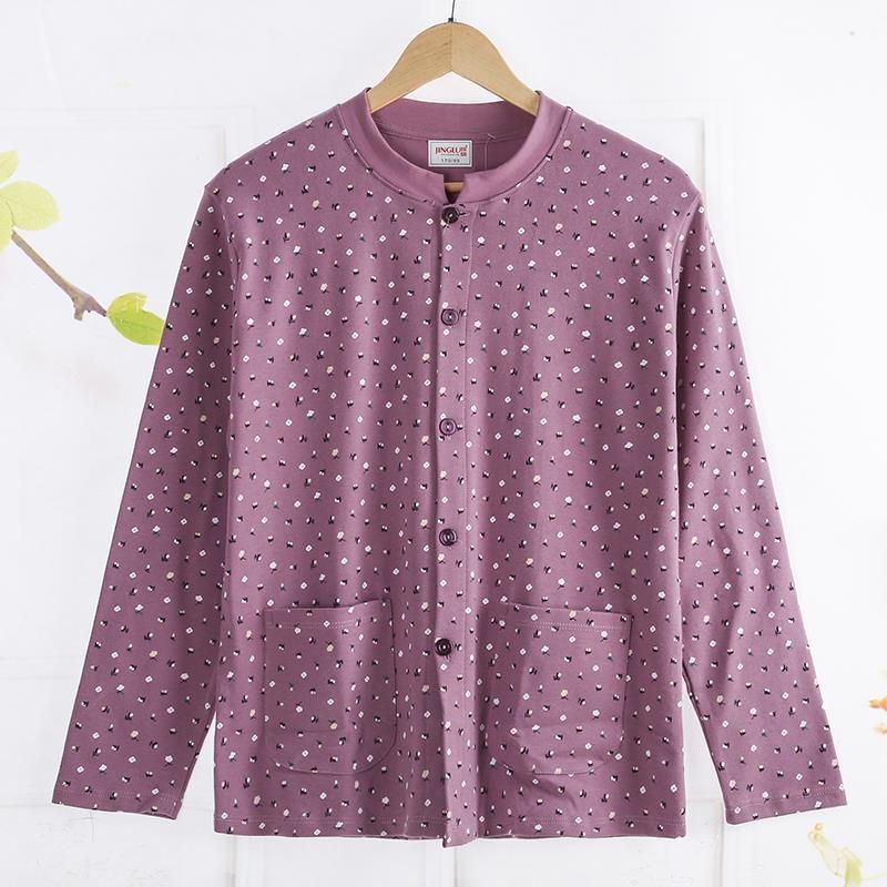 Bedruckter Langarm-Revers-Casual-Cardigan Herbst- und Winter-Oberteil