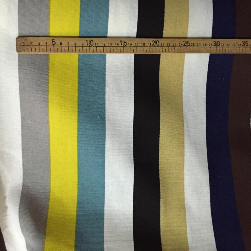 Ethnic Style Rainbow Striped Cotton Canvas Fabric for Curtains, Sofa Covers, Tablecloths