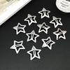 10PCS Silvery Girls Star Hairpins Girls Snap Barrettes Candy color BB Clips Fashion Hair Accessories Girl Headdress