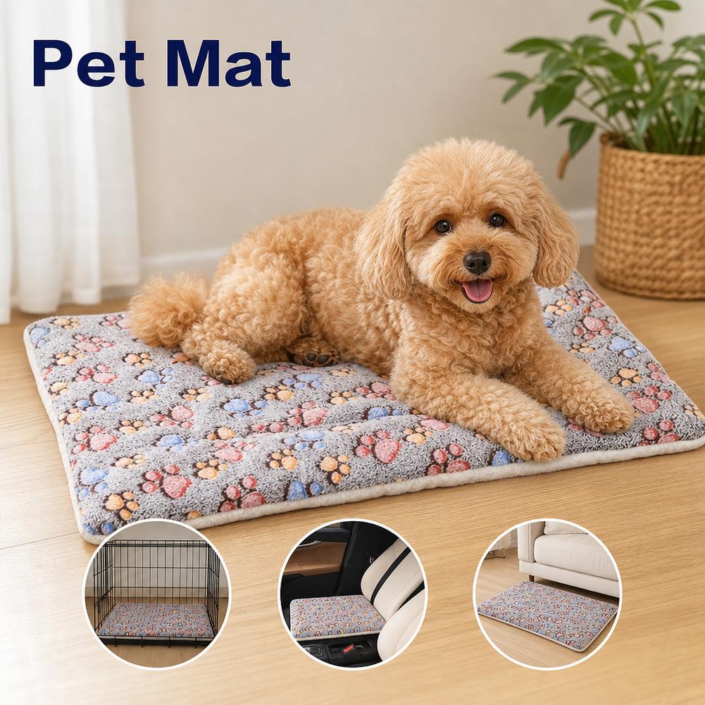 S-XXL Thick And Soft Pet Mat All Season Dog And Cat Bed Mat Ideal For Small To Medium Dogs Soft And Cushy Pet Supplies
