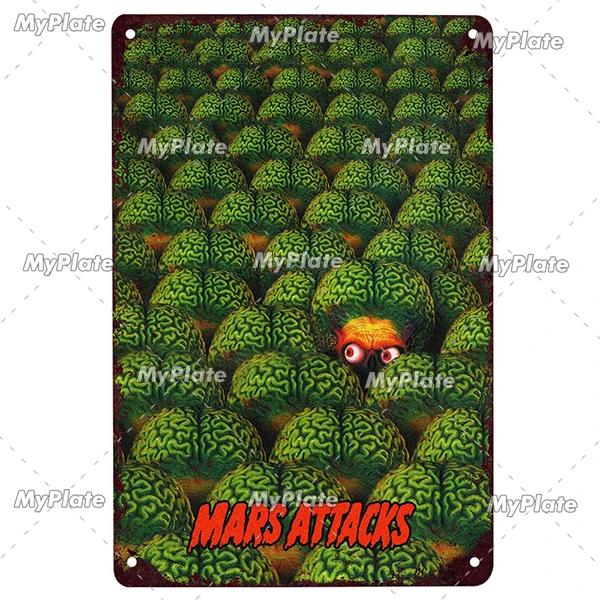 Science Fiction Film Poster Metall Zeichen Vintage Plaque Zinn Zeichen Platte Wand-dekor Für Club Mann Cave Kunst Malerei film