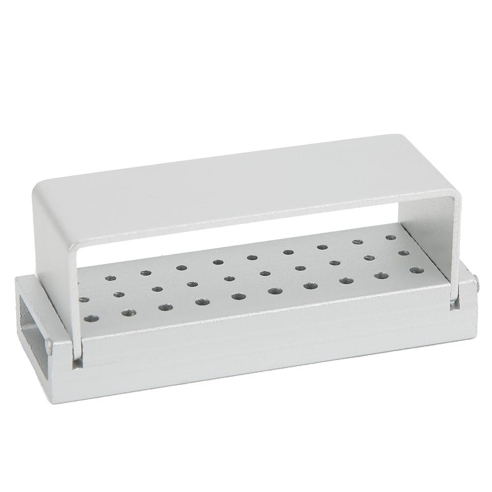 Sonoff 2 Dentist Material Tools Stainless Steel 30 Holes Disinfection Bur Box Case Dental Burs Holdersilver