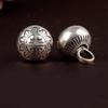 Elegant Silvering Knot Button Bead for Traditional Cheongsam and Shirt Vintage Metal Carved Bead Button for Han Costume
