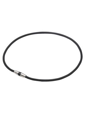 Collier unisexe RAKUWA magnétique en titane noir 50 cm pour soulager les douleurs des épaules et du cou [Raideur des épaules et du cou] [Soulagement de la raideur]