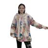 Spring 2026 Printed Hooded Knit Mom-Style Pullover Sweater