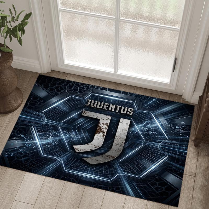 Juventus FC Design Crystal Velvet Carpet Cozy Non?Slip Printed Rug For Bedroom Living Room Entrance