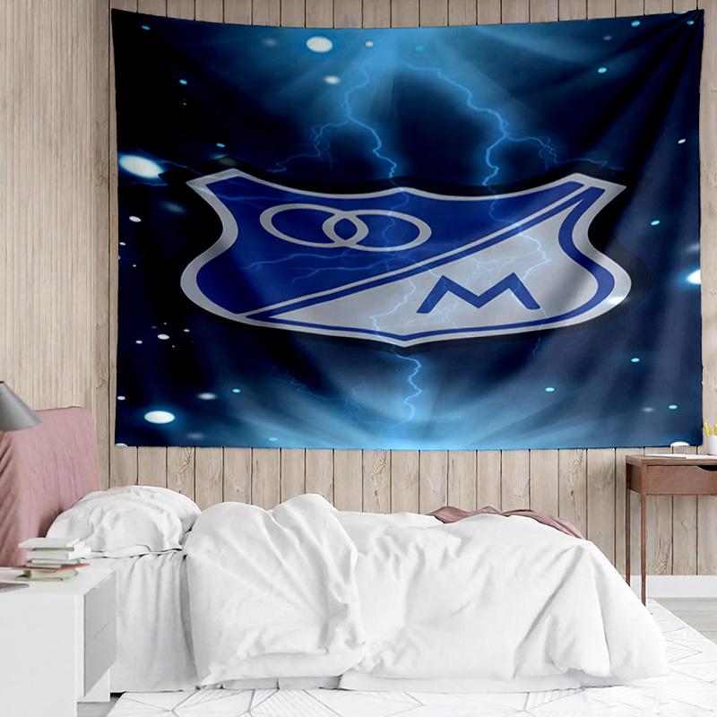 Blue Shield Emblem Tapestry, Unique Design Tapestry, Suitable for Bedroom,Livingroom, Playroom,Heartwarming Fan Holiday Gifts