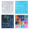 Clear Holographic Heart-shaped Domino Food Grade Silicone Mold DIY Holographic Laser Domino Wear Resistant And Easy To Clean