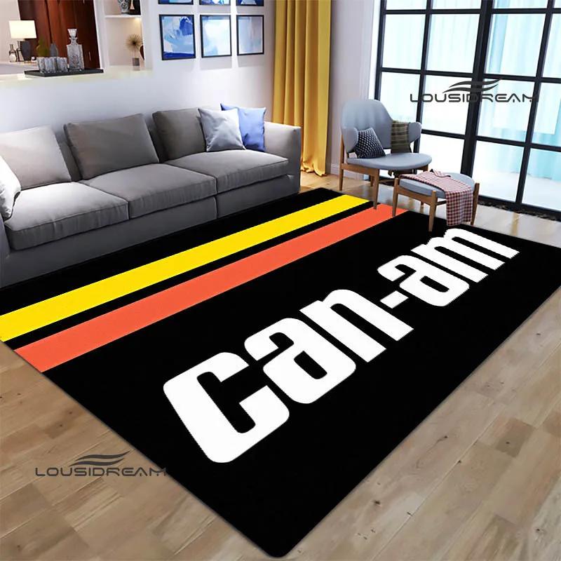 Can-AM Motorrad-Logo bedruckter Teppich, rutschfester Teppich, Anime-Teppich, Küchenmatte, Teppiche für Wohnzimmer, Schlafzimmer, Dekoration, Geburtstagsgeschenk