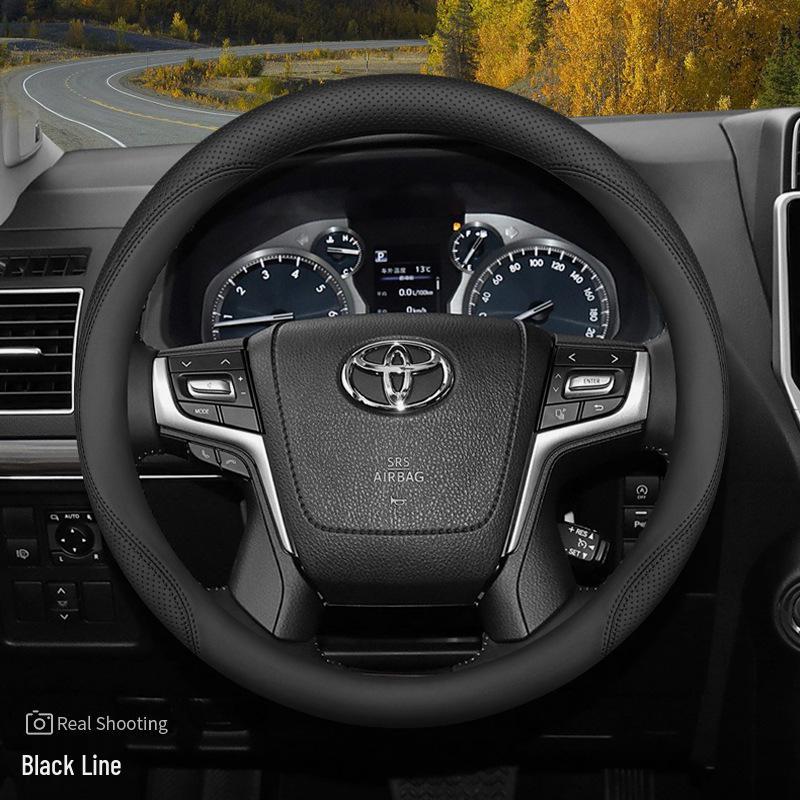 Toyota Prado/Land Cruiser 24: Coprivolante in Vera Pelle Antiscivolo Ultra-Sottile