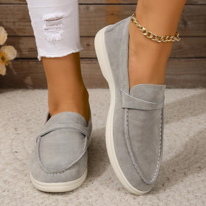 British Style Casual Loafers Simple Women's Shoes Four Seasons Wear Shallow Mouth Comfortable Soft Sole Shoes