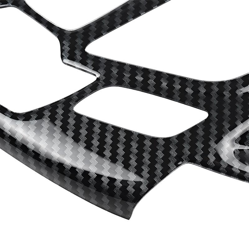 Car Accessories ABS Plastic Carbon Car Console Center Control Decor CD Player Panel Frame Cover Trim For Ford Fiesta 2008-2014