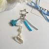 Ocean-Themed Pearl Shell Beaded Phone Lanyard, Planner Charm, Keychain, and Polaroid Bag Ornament