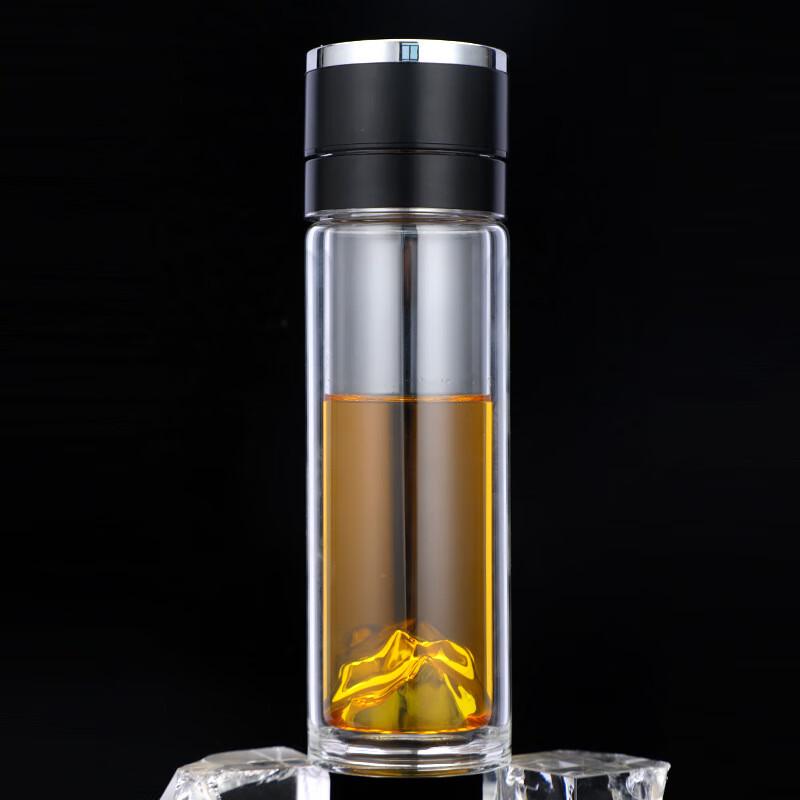 Portable Double-Layer Glass Tea Infuser Cup