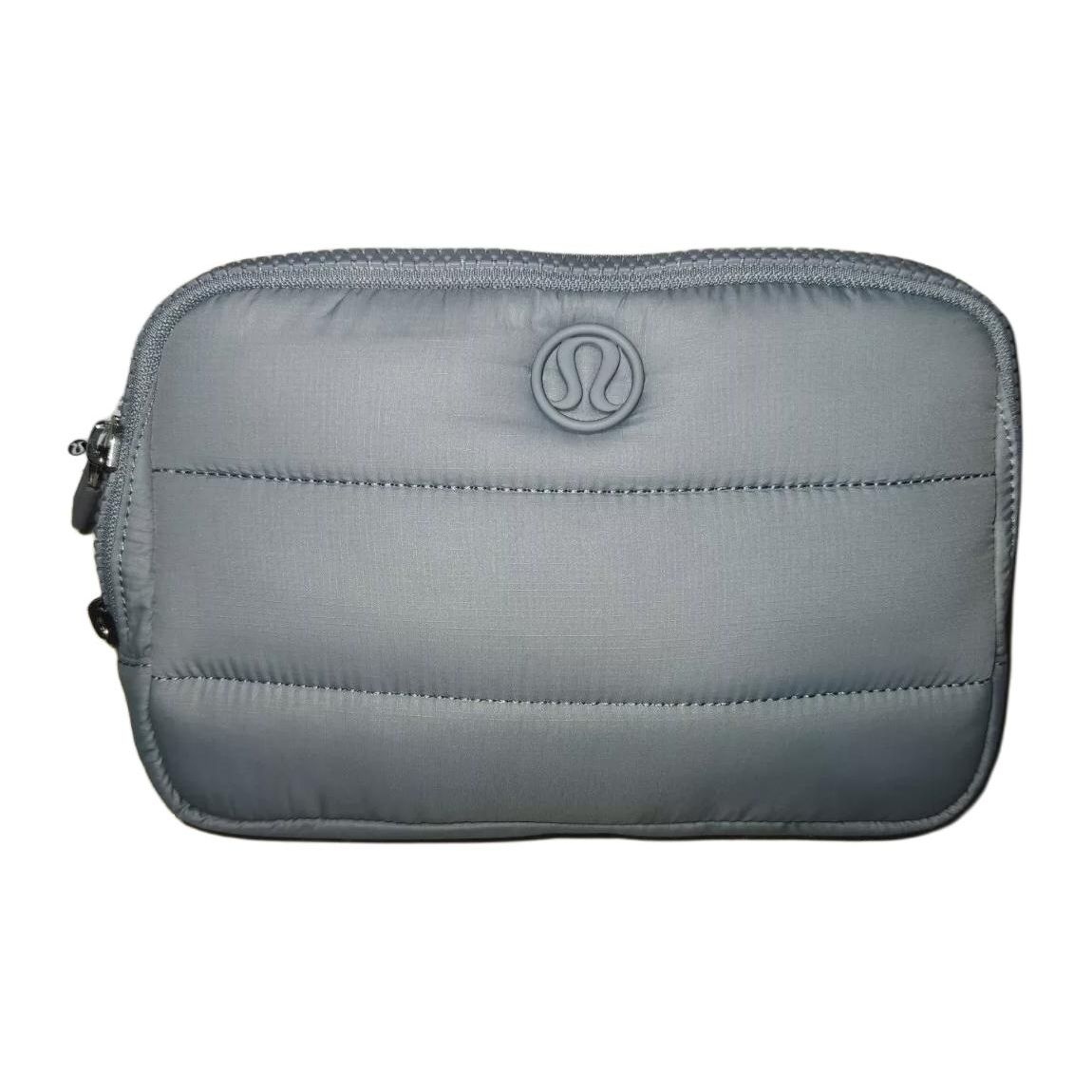 Lululemon Everywhere 2L Padded Quilted Zipper Adjustable Shoulder Strap Nylon Chest Waist Bag Large Unisex bags Rhino-Grey LU9BH0S-47780 Rhinoceros Gray,Large
