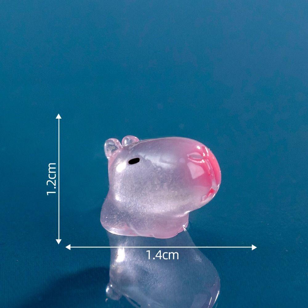 Glow At Night Miniature Resin Mini Frog DIY Home Decor Frog Ornaments Figurines Desk Fairy Garden Decor Sequin Micro Landscape