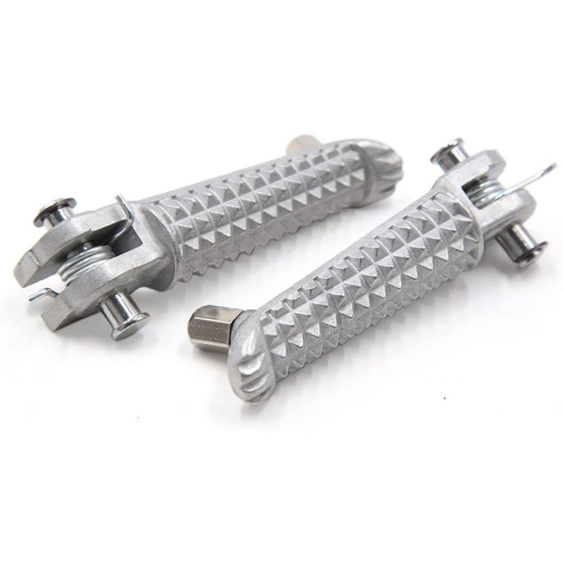 1Pair 7mm Aluminium Alloy Motorcycle Footrest Footpeg Foot Rest Peg Bike Bicycle Cycling Silver Tone for Yamaha R1 YZF R6