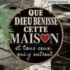 1pc 2D Flat, 7.87x7.87 Inch Round French Aluminum Sign, Vintage Decorative Plaque with "God Bless This Home" Design, "Home Sweet Home" Decorative