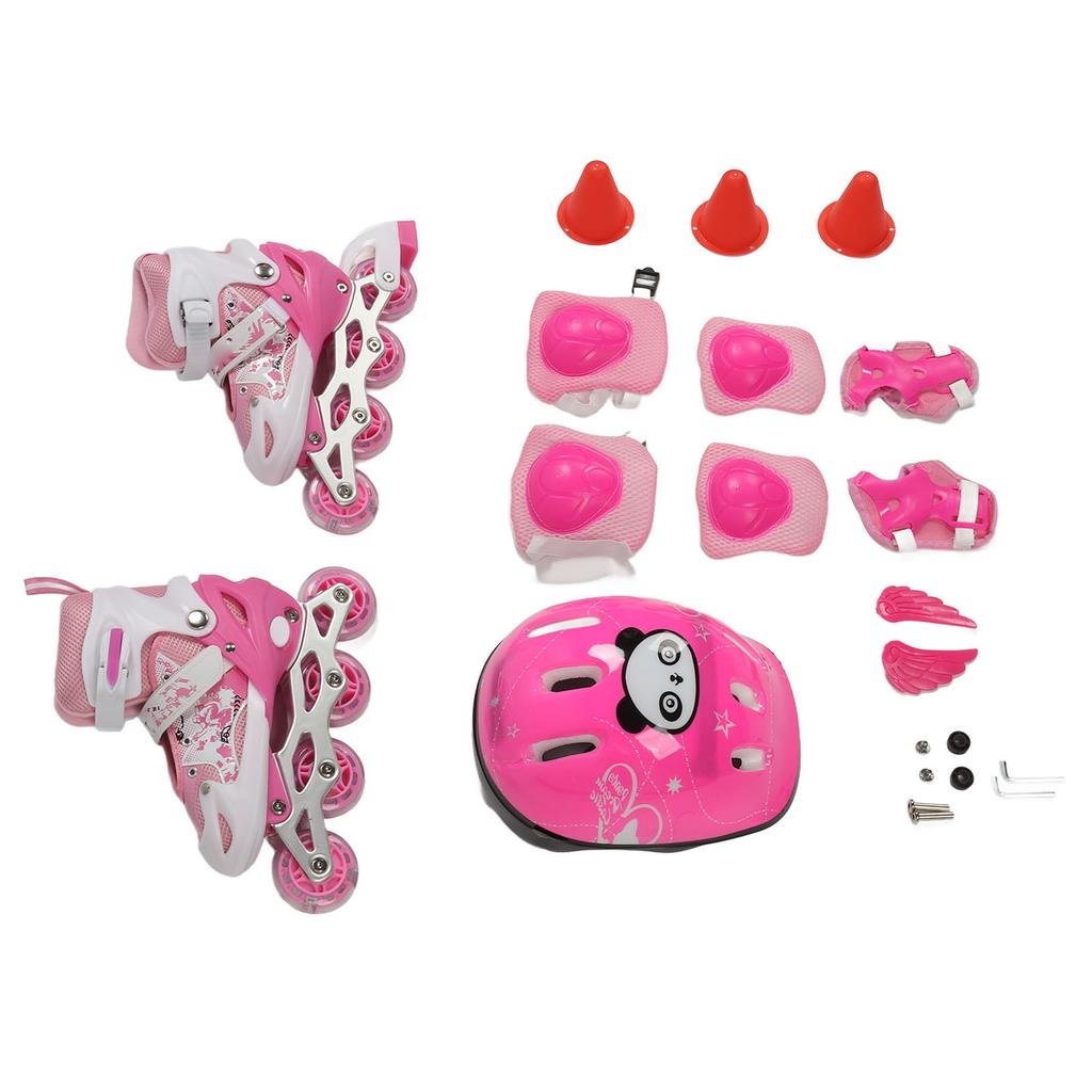 Inline Skates for Kids Boys Girls Adjustable Blade Roller Skates with Light Up Wheels for Indoor