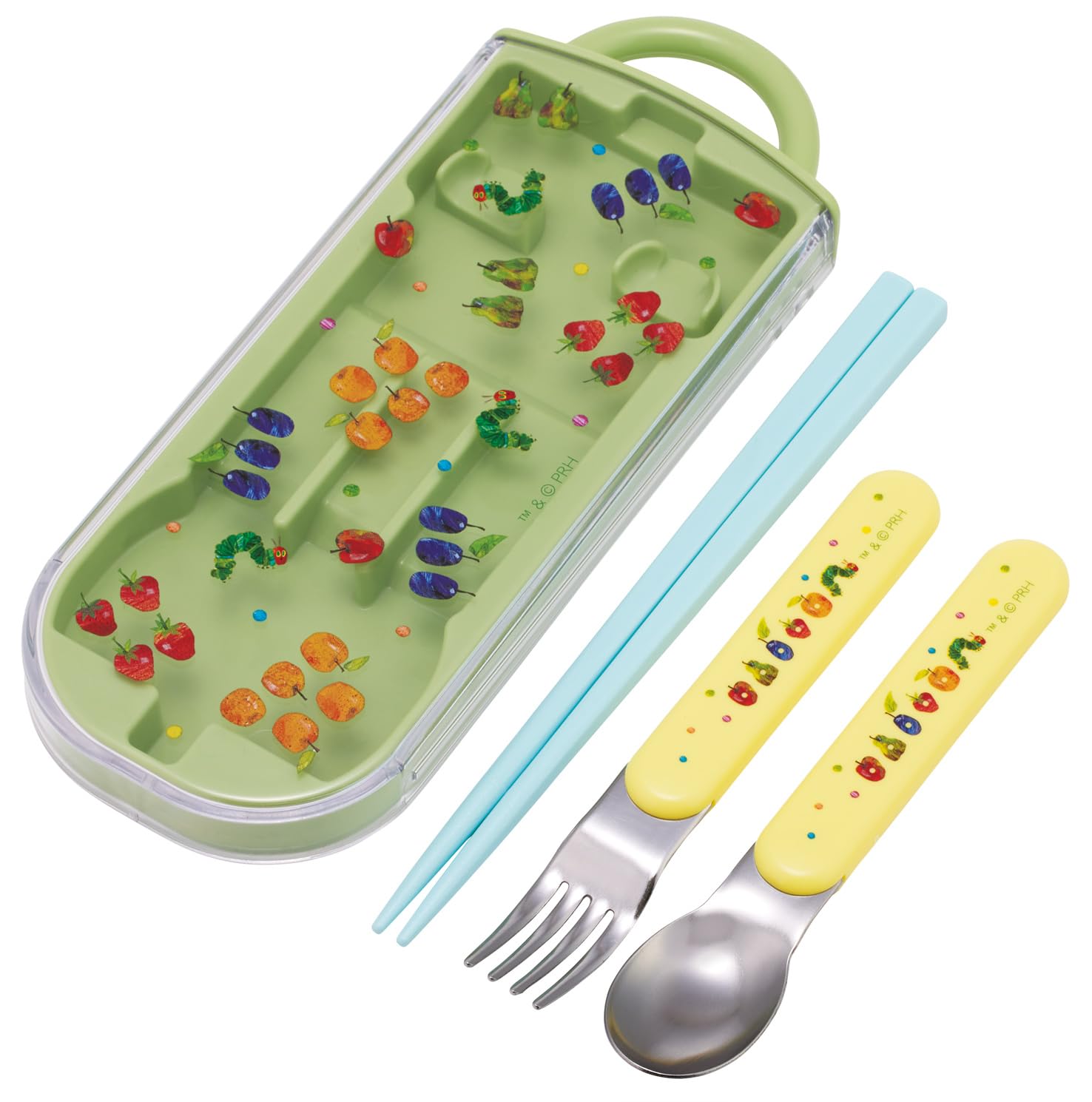 

Набор палочек для еды Skater Bento Trio Set Очень голодная гусеница Фрукты для мальчиков и детей (Палочки для еды, ложка, вилка) 16.5см, Рисунок, Девочки, TACC2-A