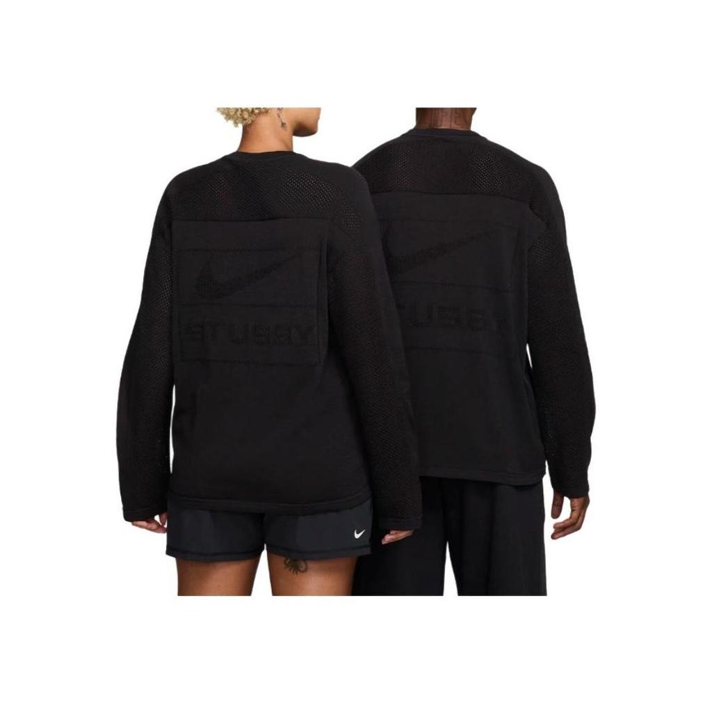 Stussy X Nike Langarm-Trikot (Asiatische Größen) Schwarz Unisex Streetwear HF3899-010