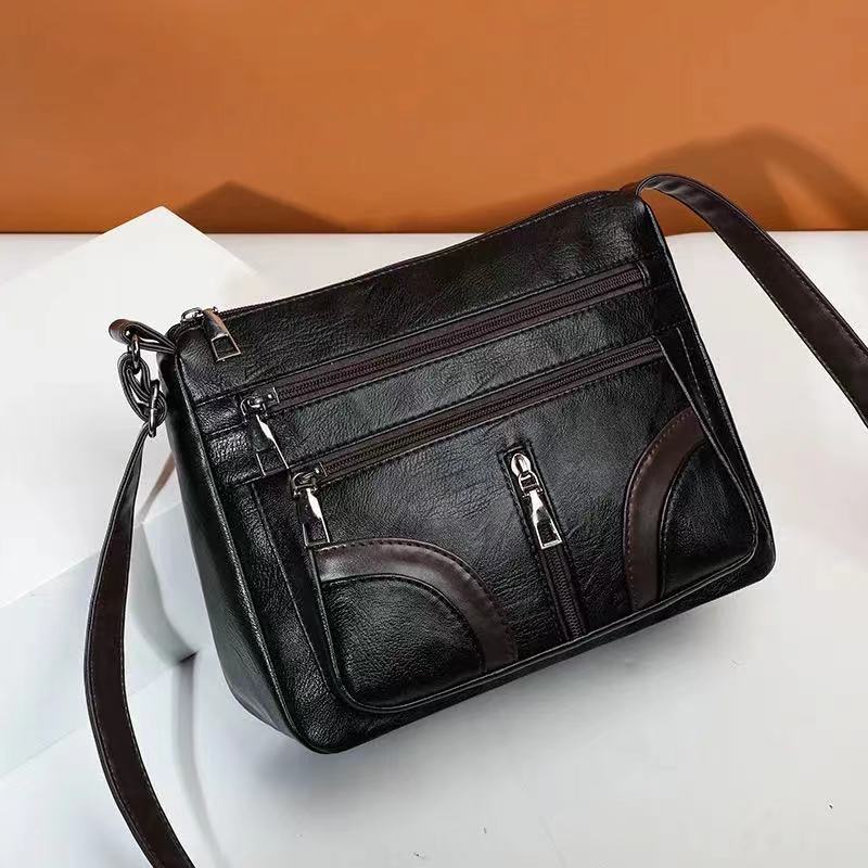 Damen Einfache PU-Leder Einzelne Umhängetaschen Große Kapazität Tragetaschen Damen Mehrere Taschen Schultertasche Reisen