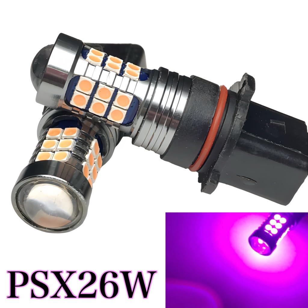 Pink Purple 200 Series Hiace 3rd Generation Late 4th Generation 5th Generation 6th Generation PSX26W Fog Lamp Replacement Bulb 3030smd Custom Event