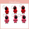 Impressionnant Porte-clés Squid Game Garde Rouge Figure d'ouvrier pour un usage quotidien