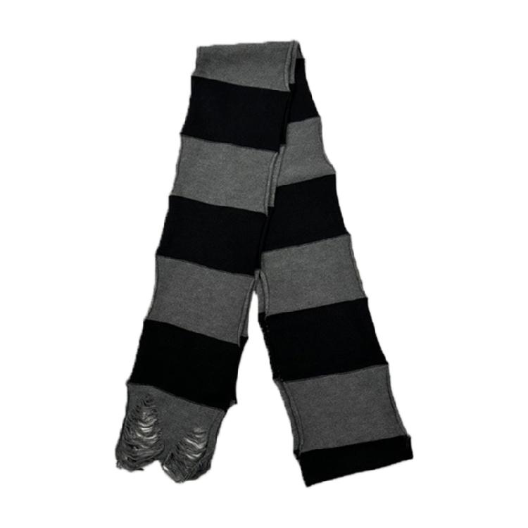 

Autumn Scarf for Women Travel Shopping Stripe Narrow Scarfs for Adult Girls сірий колір