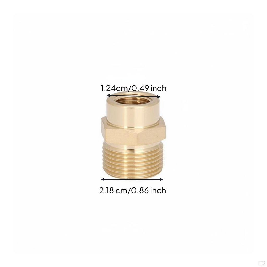 M22 To M14 Thread Converter Brass Pressure Washer Adapter LeakResistant Hose