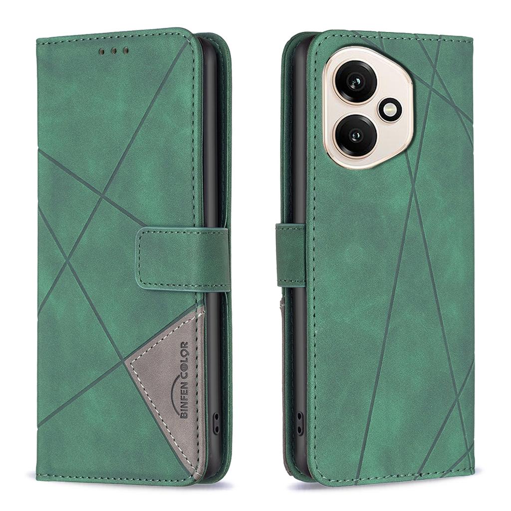 Pro Honor 400 5G (Globální) Pouzdro na telefon BINFEN COLOR Peněženka Stojánek Geometricky ražený kožený kryt