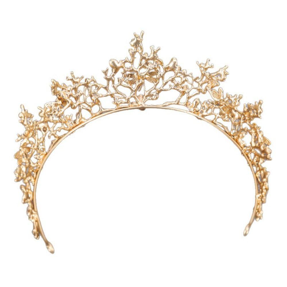 Hair Hoop Retro Crown Bar Mitzvah Crown Bride Tiaras Elegant Metal Princess Crowns  Hair Ornaments