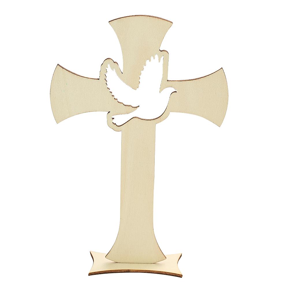 

2 шт. Деревянный крест, выдолбленный, летящий голубь, подсвечник, проекция, христианские украшения, сервировка стола, вертикальное распятие, алтарь