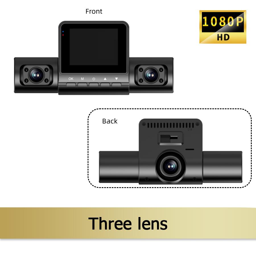 Three Channel Four Lens Driving Recorder with High-definition 1080P Infrared Night Vision for Car Parking Monitoring