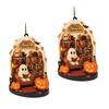 1 Pair Halloween Spooky Ornament Hanging Pendant Durable Construction Cartoon Ghost Design Versatile Home Decoration