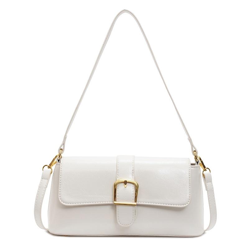 Fashion texture solid color small square bag new popular simple shoulder messenger bag underarm commuter bag