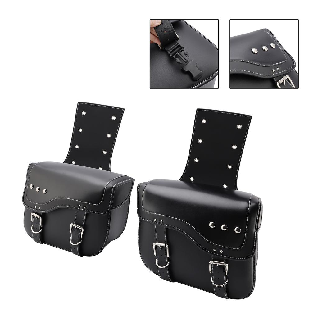 Tail Bag Side Saddlebag Tail Bag Luggage Pouch Storage Black 28L For Motorbike