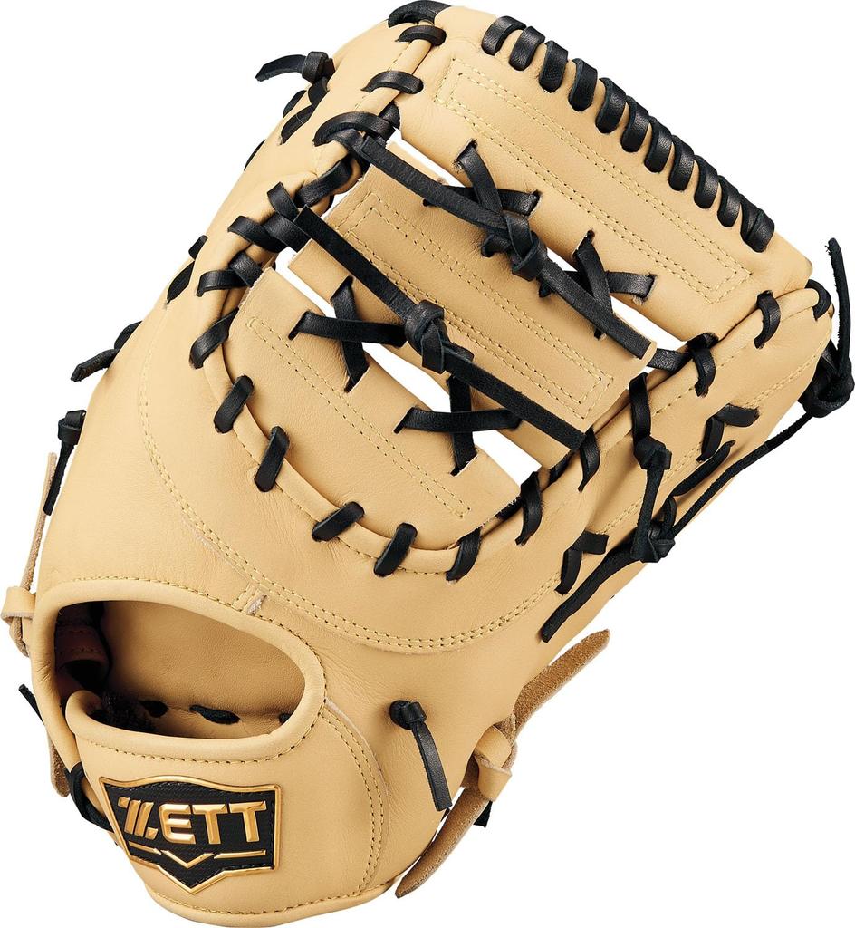 ZETT Soft Baseball First Base Soft Pastel Brown X Black BRFB35513F Mitt, Steer, Left-Handed Throw, (3219)