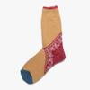 Kapital 96 Yarns Heel Paisley Bandana Socks Red Kae2m80003a41