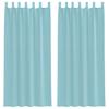 Voile Curtains with Rod Pockets 2 pcs Turquoise