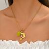 Trendy Shell Pendant Choker European Style Clavicle Chain Pearl Imitation Pearl Necklace  Women