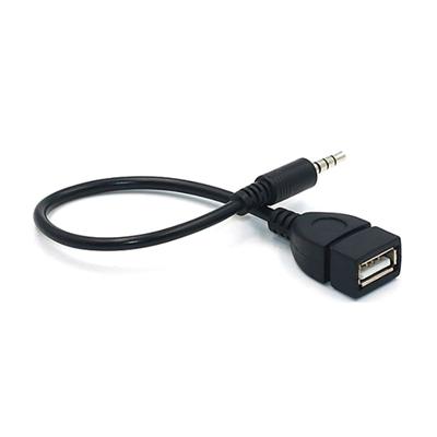 Car Mp3 Player Converter 3.5 Mm Male Aux Audio Jack Plug To Usb 2.0 Female Converter Cable Cord Adapte