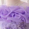 Sequin Princess Train Dress for Girls - Puffy Tulle Wedding and Evening Performance Dress